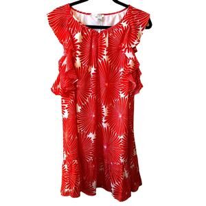 J. Crew Factory Sunburst Printed Flutter Tunic Dress Size S